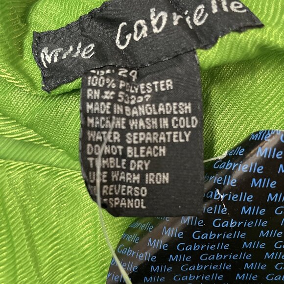 Mlle Gabrielle Dress Women 24 Green Chiffon Tropical Floral Maxi Vacation Resort - Picture 10 of 13